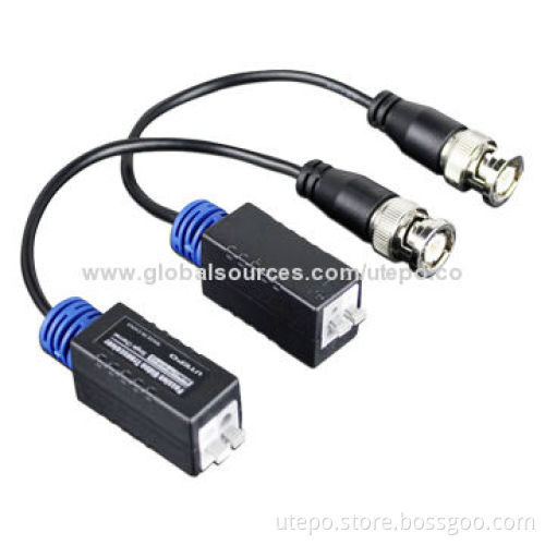 Single Channel Passive UTP Video Baluns, BNC Connector with 13cm Coaxial Extension Cable